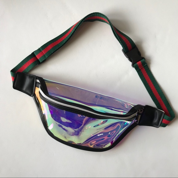 1 Left! Holographic Fanny Pack Clear Bag - Picture 6 of 7